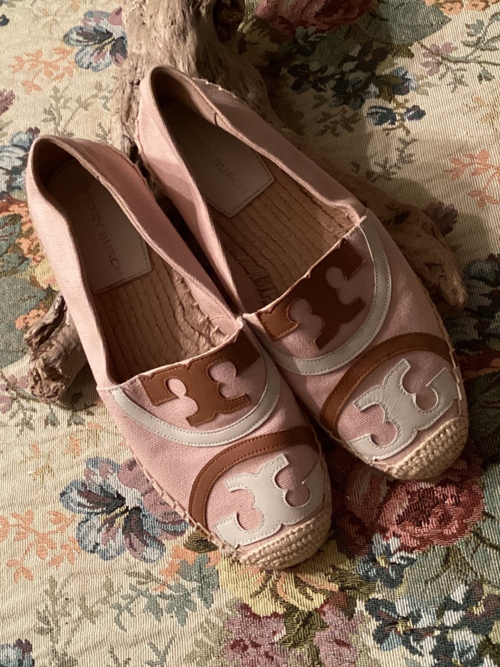 Tory Burch Double T Jacquard Espadrille Slip-Ons